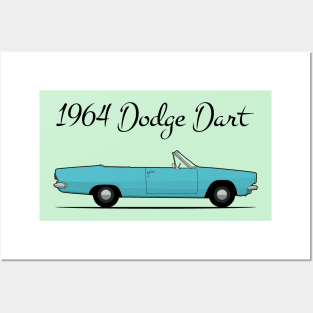 1964 Dodge dart teal Posters and Art